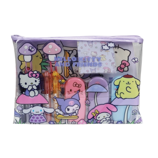 Hello Kitty și prietenii – set școlar mare cu motiv Mushroom