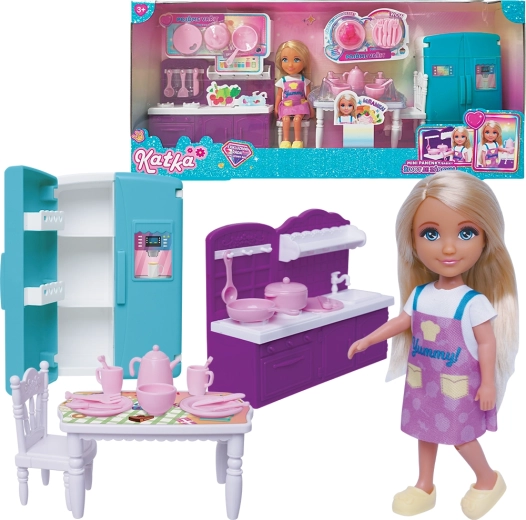 Păpușa Katka cu set de bucătărie