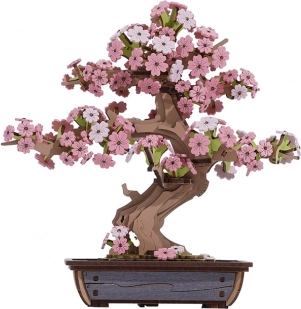 puzzle 3D din lemn bonsai sakura