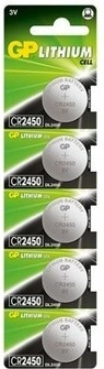 Baterii buton litiu GP CR2450, 5 buc
