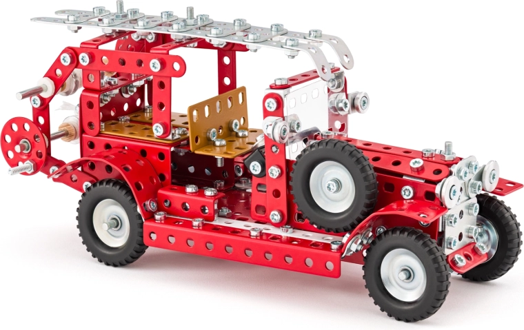 Merkur pompieri retro – set de construcție mașină de pompieri (490 piese)