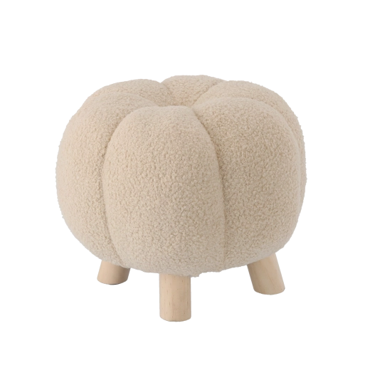 Puf decorativ bej 32 × 30 cm
