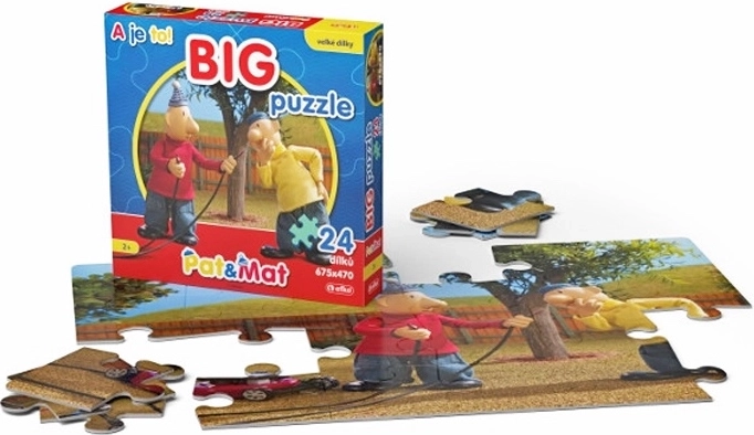 Pat a Mat Puzzle MARE 1 – puzzle de podea față-verso, 24 piese