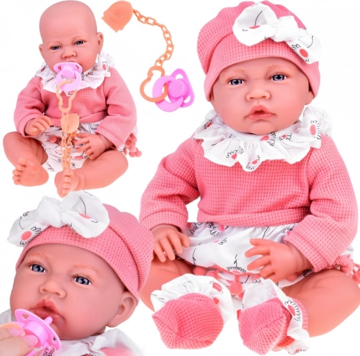 Păpușă interactivă pentru copii 45 cm în set roz