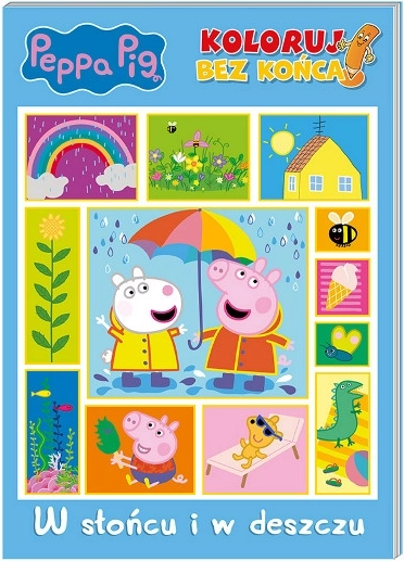 Purcelușa Peppa – Desene de colorat nesfârșite 3: La soare și pe ploaie