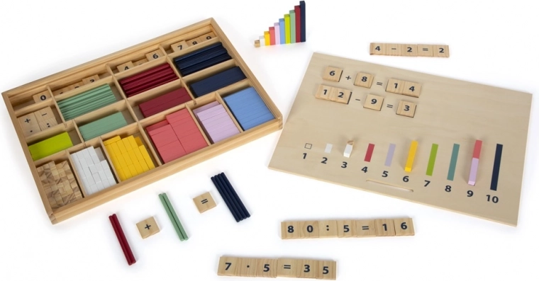 Set matematic din lemn în cutie SMALL FOOT Educate