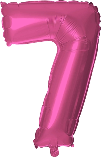 Balon folie cifră 7, 30 cm, roz, TORO