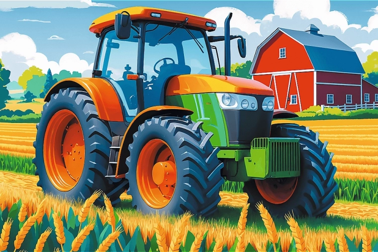 Puzzle Trefl Căruța fermierului 60 piese