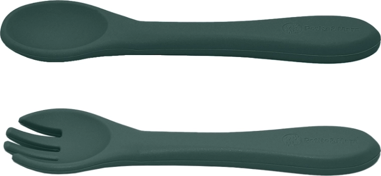 Tacâm ergonomic și jucărie de dentiție liniștitoare