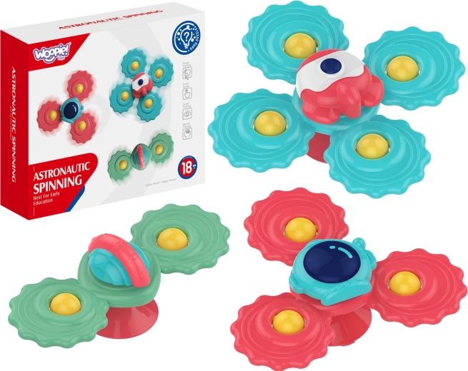 Spinner pentru copii cu suzetă adezivă WOOPIE