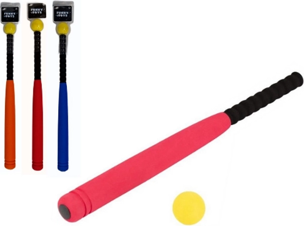 Bâtă de baseball din spumă cu minge - 1 bucată