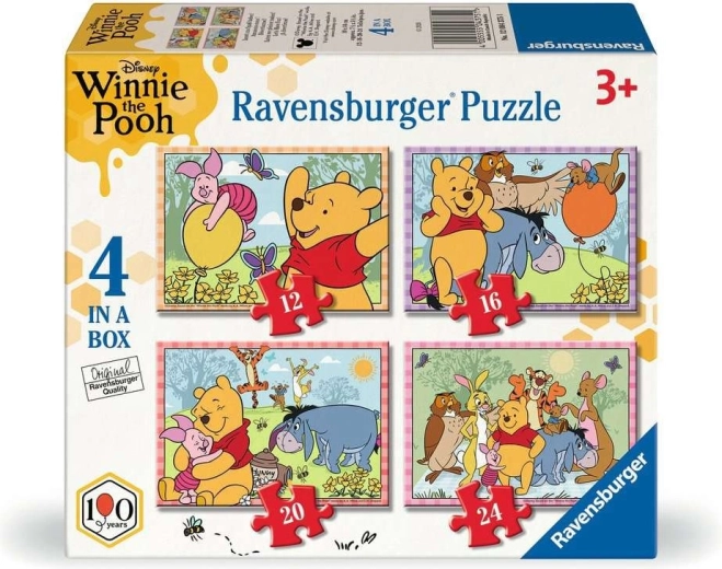 Puzzle Ravensburger Ursulețul Winnie 4 în 1 (12, 16, 20, 24 de piese)