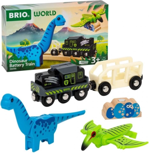 Tren cu dinozauri Brio pe baterii