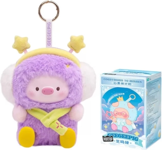 Pandantiv de pluș Upset Duck GeeGeePig Countdown to Wishes în cutie blind box - 1 bucată