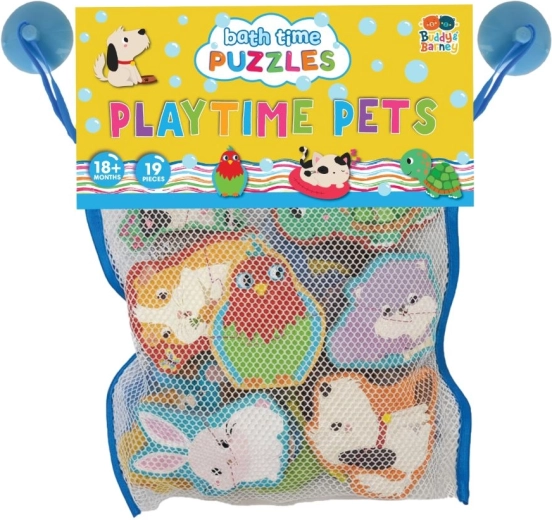Buddy & Barney puzzle din spumă – autocolante pentru baie cu animăluțe