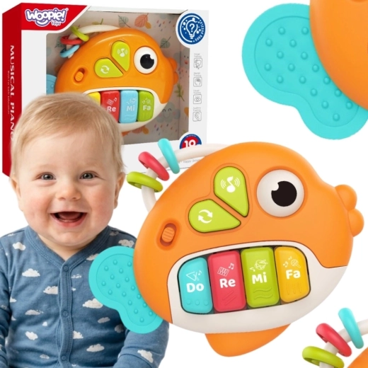 Woopie baby peștișor interactiv cu clape (pian) cu sunete și lumină 18m+