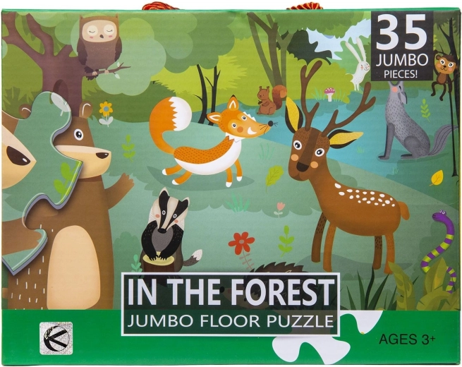 Puzzle XXL pentru copii, 35 de piese – pădure