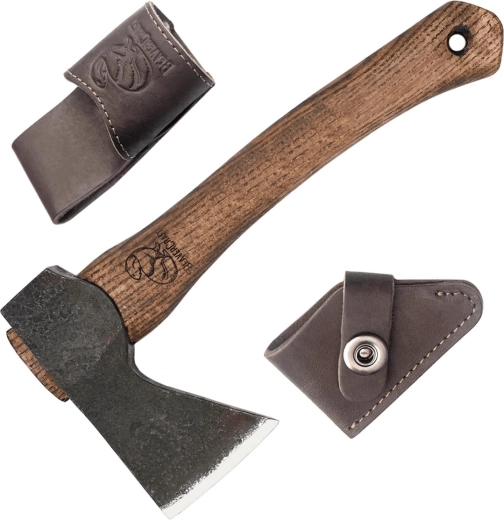 BeaverCraft AX1 securete bushcraft compactă cu toc din piele
