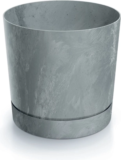Ghiveci Tubo cu efect de beton 14,8 cm gri