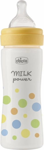 Chicco biberon Perfect Easy 250 ml, tetină din silicon cu flux mediu, pentru băieți (2m+)