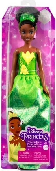 Păpușă DISNEY PRINCESS Tiana în rochie verde