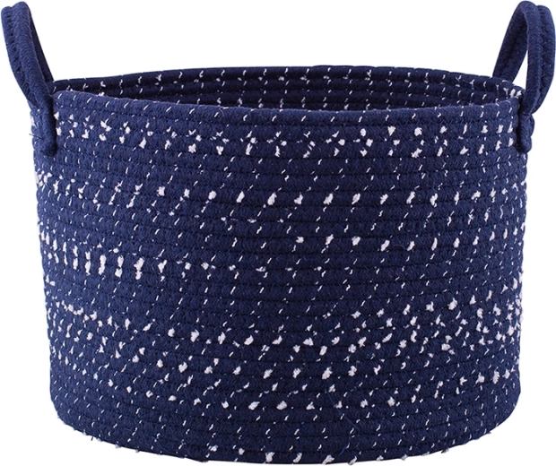 Coș împletit de depozitare, bleumarin 32 × 32 × 22 cm