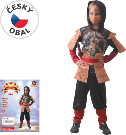 Costum de carnaval pentru copii Ninja 130–140 cm