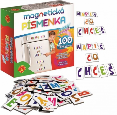 Litere magnetice pentru frigider 100 de bucăți