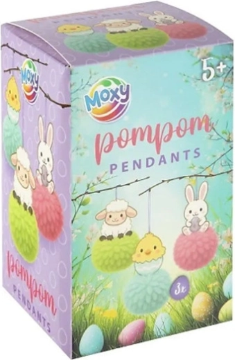 Decorațiuni de Paște suspendabile cu pompoane, 3 buc.