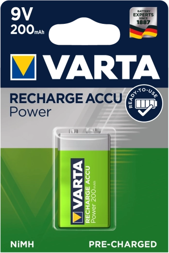 Baterie reîncărcabilă Varta 9V NiMH 200 mAh Ready2Use