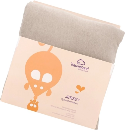 Träumeland cearșaf din bumbac jersey pentru pat junior 90 × 200 cm antracit