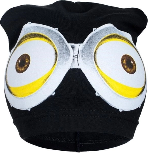 Căciuliță de primăvară pentru copii New Baby cu motiv Minion, neagră (3–4 ani)