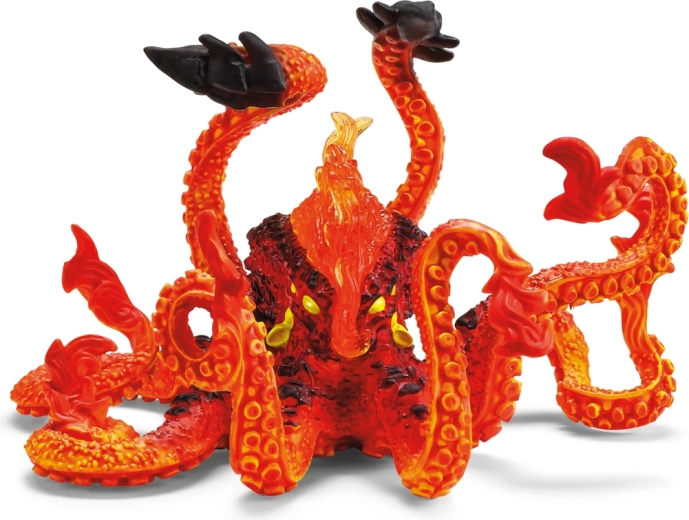 Kraken de foc cu tentacule și ventuze