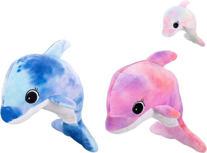 Delfin de pluș 23 cm pentru bebeluși