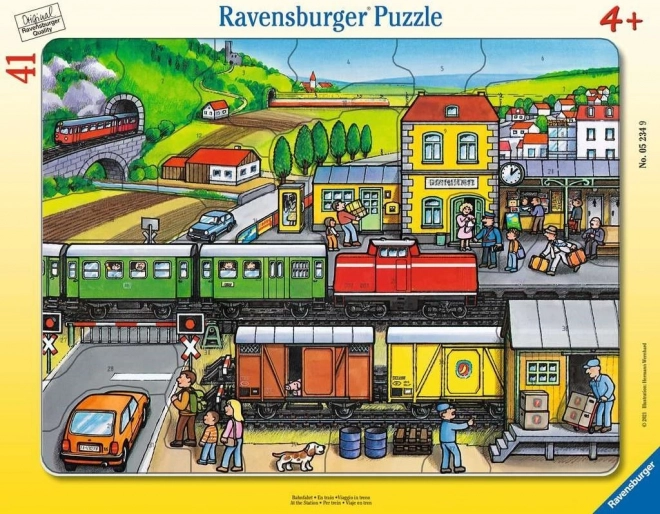 Puzzle Ravensburger La gară 41 piese