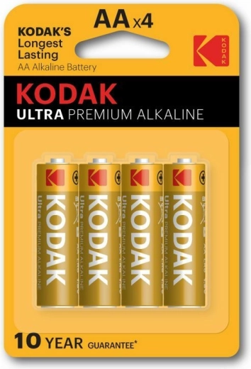 Baterii alcaline Kodak Ultra Premium AA 1,5 V, 4 buc
