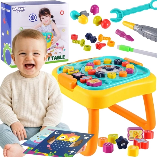 Woopie măsuță interactivă educațională 3 în 1 – atelier, tablă și învățarea numerelor