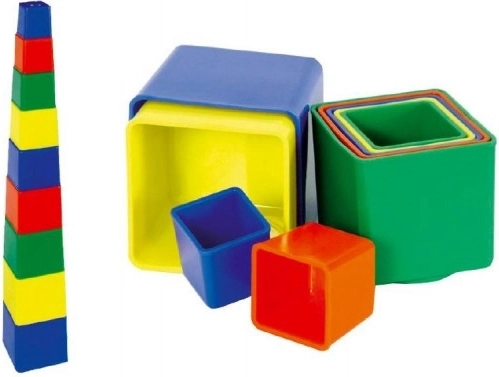Cuburi din plastic pentru stivuire, 9 bucăți