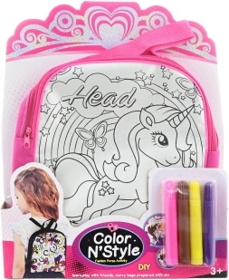 Rucsac de colorat cu unicorn