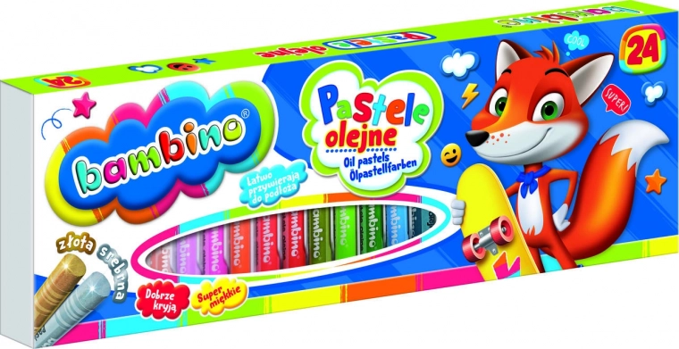 Pasteluri uleioase Bambino 24 culori