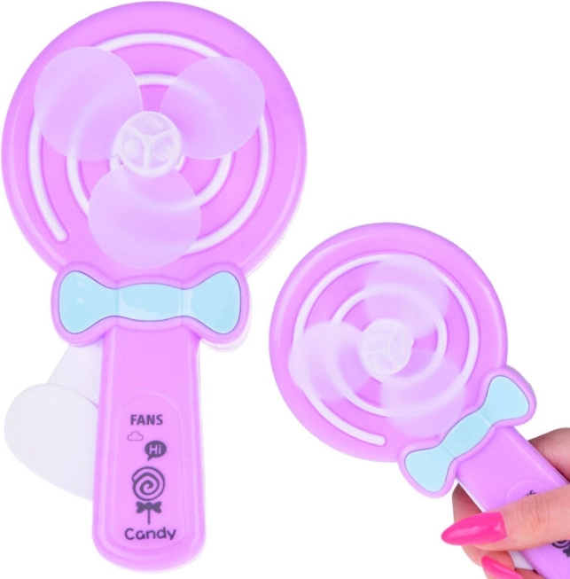 Ventilator de mână colorat pentru copii Candy