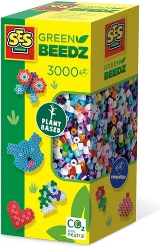 SES Creative mărgele de călcat Green Beedz 3000 buc. – culori deschise