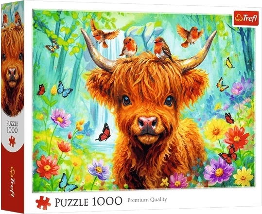 Puzzle Trefl 1000: vacă scoțiană