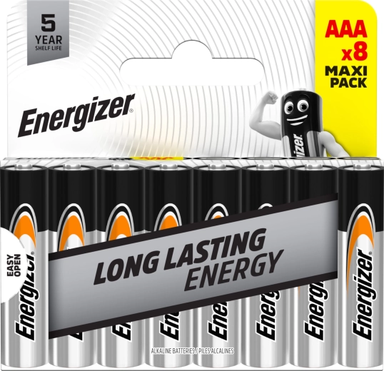 Energizer baterii alcaline AAA, 8 buc