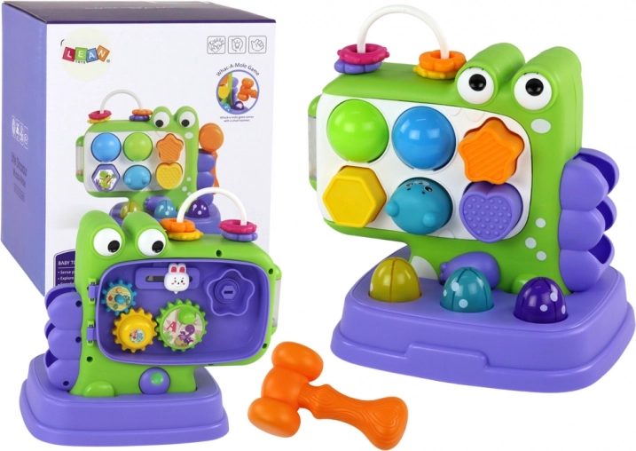 Panou educațional Dinozaur Whac-A-Mole Sorter Game pentru copii Mov