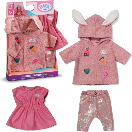 BABY born set cu jachetă și rochiță pentru păpușă 43 cm