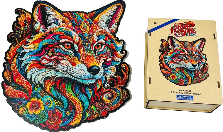 Puzzle din lemn vulpe de foc - 1 bucată