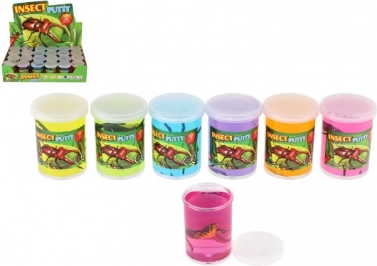 Slime cu insecte 80 g – pastă colorată extensibilă pentru copii