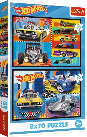 Puzzle 2x70 Mașini Hot Wheels