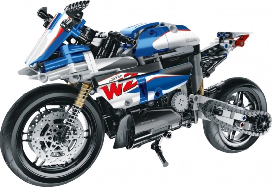 Set construcție motocicletă albastră
